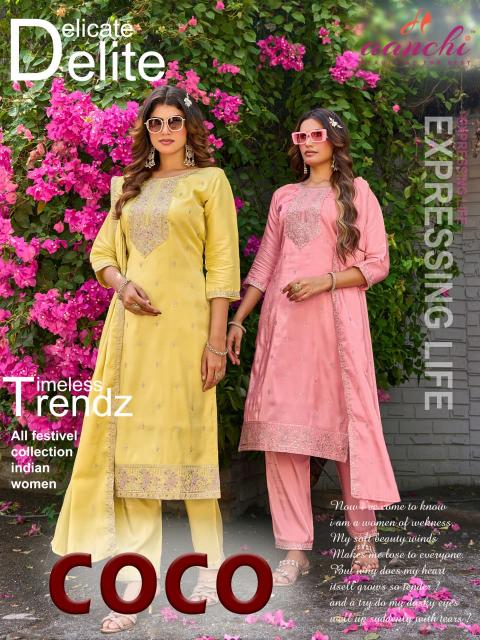 Aanchi coco 3pcs best place to buy kurtis for wholesale price
